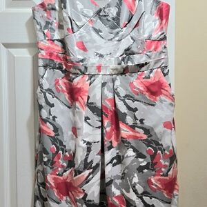Floral Gray and Pink Dress